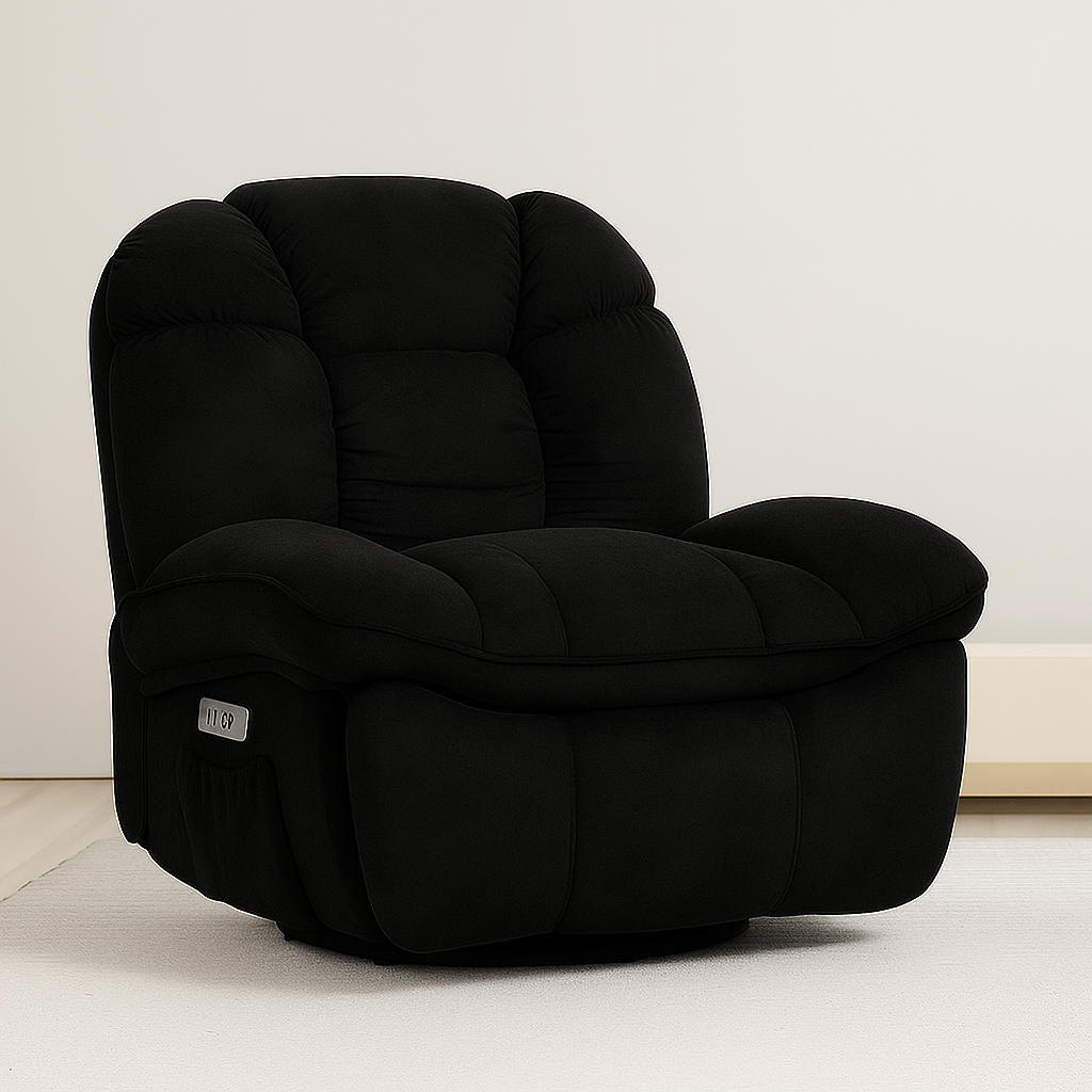 Wide Power Recliner Chair with Vibration Massage and Heated