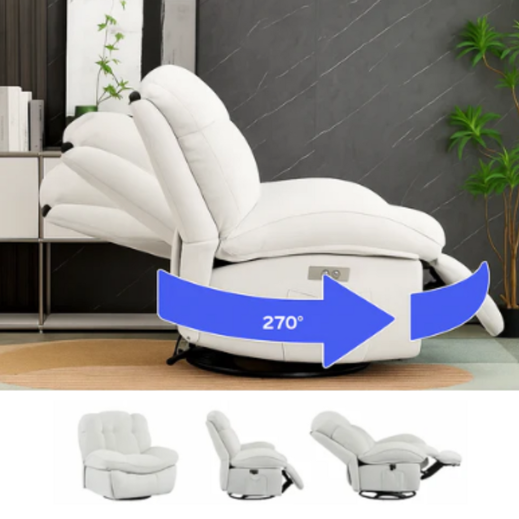 Wide Power Recliner Chair with Vibration Massage and Heated
